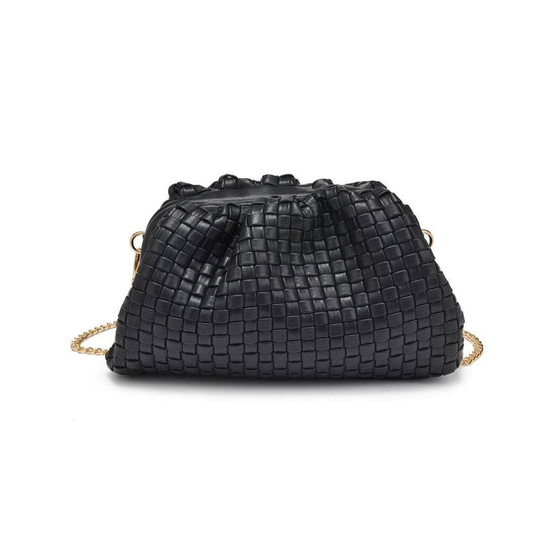 Tate - Woven Frame Clutch (Black)
