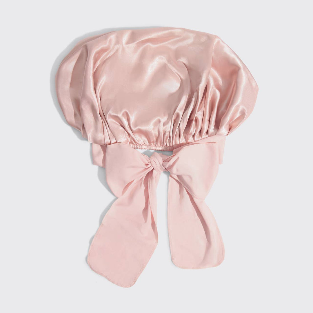 Kitsch - Adjustable Oversized Satin Bonnet (Blush)