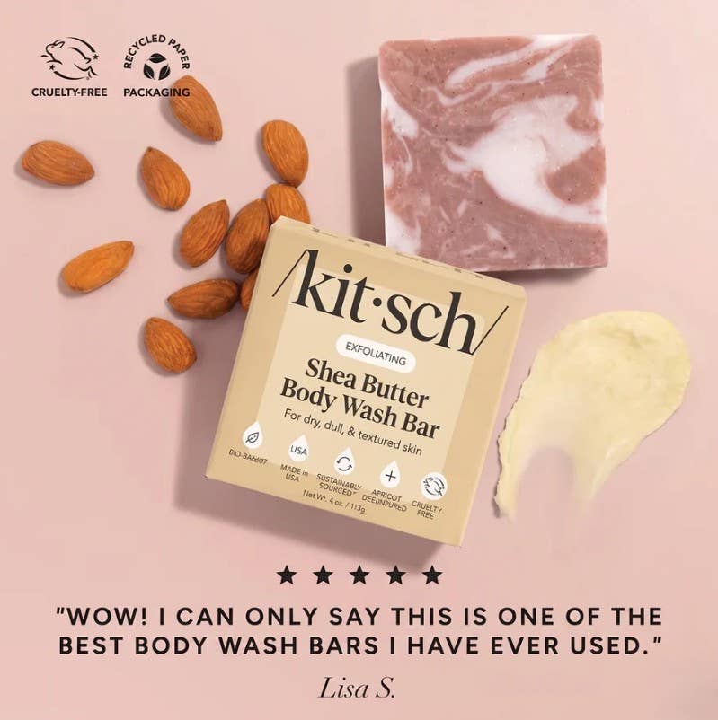 Kitsch - Shea Butter Exfoliating Body Wash Bar