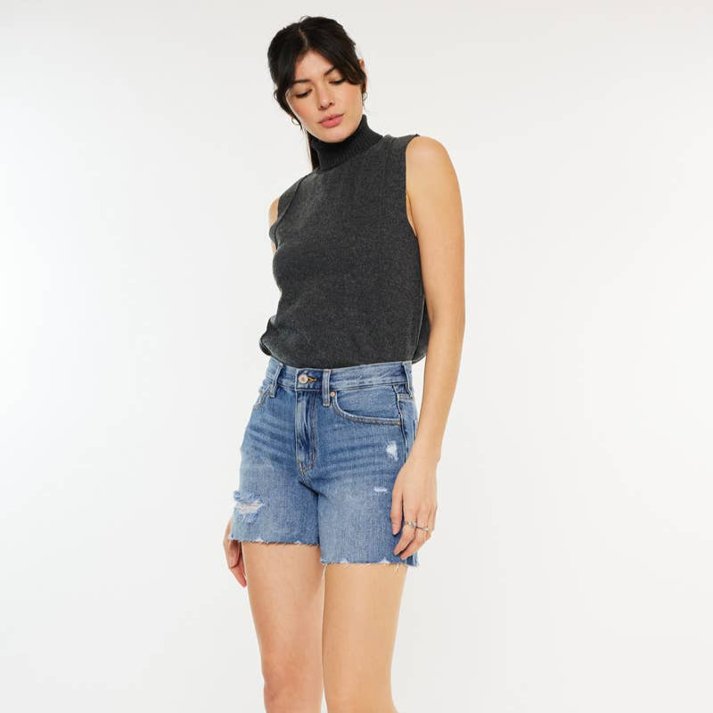 Randi - High Rise Denim Shorts