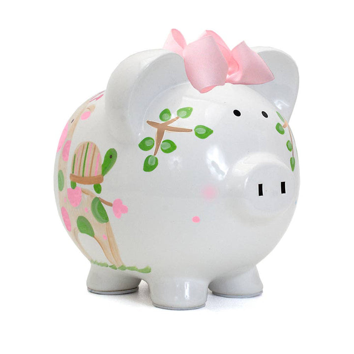 Large Piggy Bank - Pink Tropical Punch