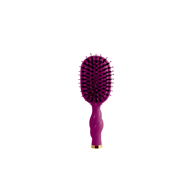 Teleties - Mini Boar Bristle Hair Brush - Mulberry