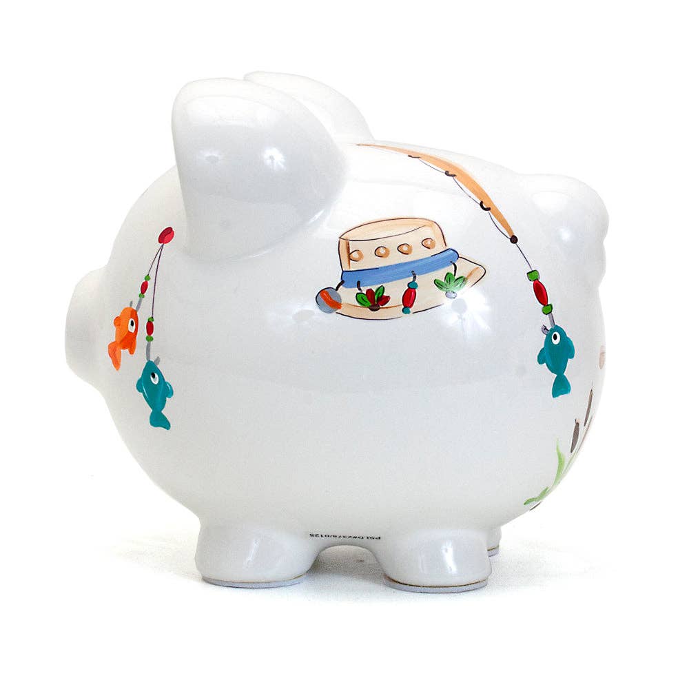 Large Piggy Bank - Gone Fishing