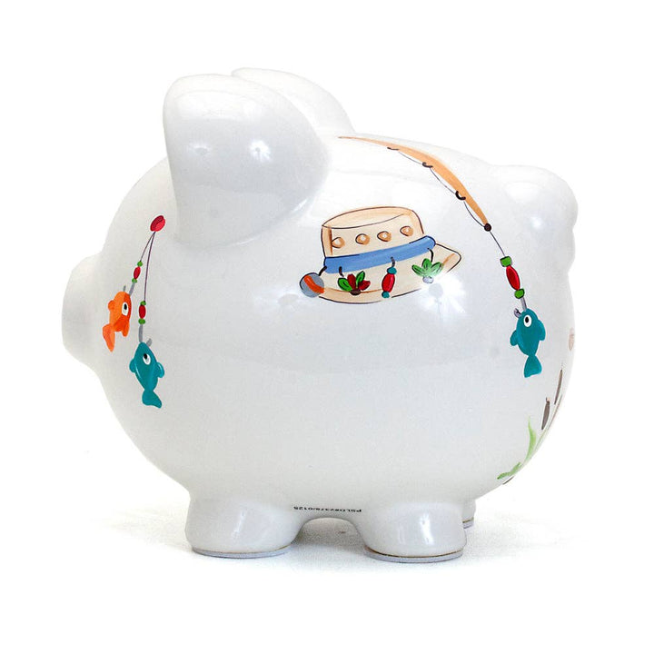 Large Piggy Bank - Gone Fishing