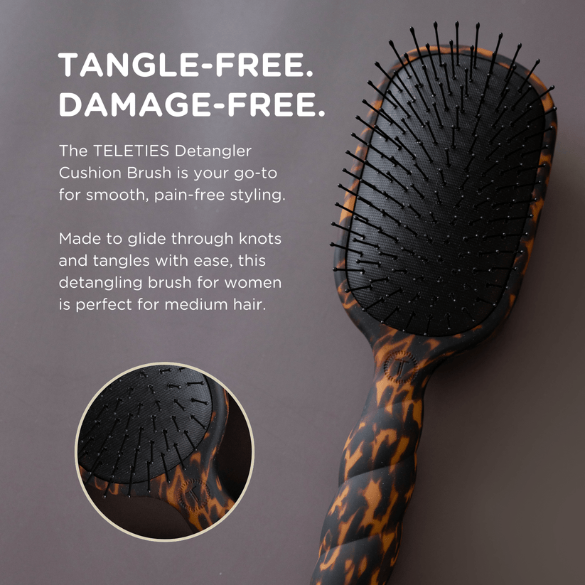 Teleties - Detangler Hair Brush for Medium Hair (Tortoise)