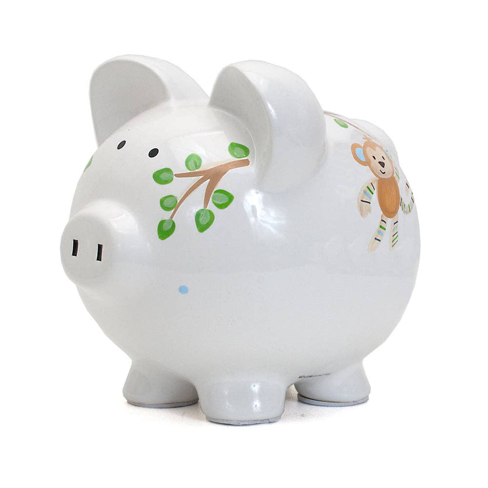 Large Piggy Bank - Blue Tropical Punch