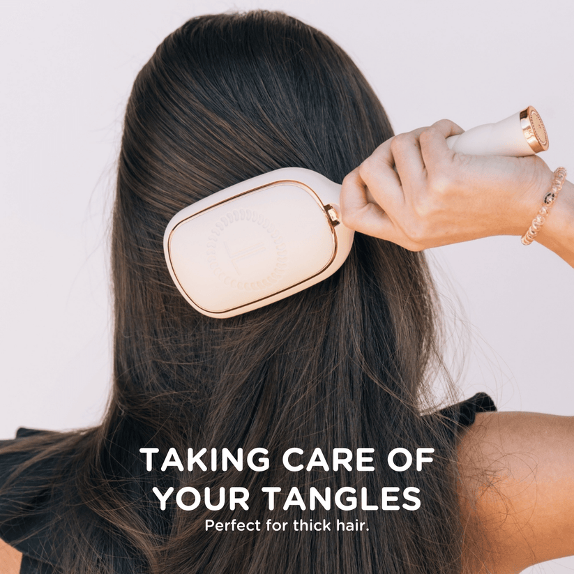 Teleties - Detangler Hair Brush for Thick Hair (Tan)