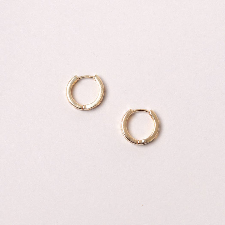 Ava - 14K Gold-Dipped Carved Hoop Earring