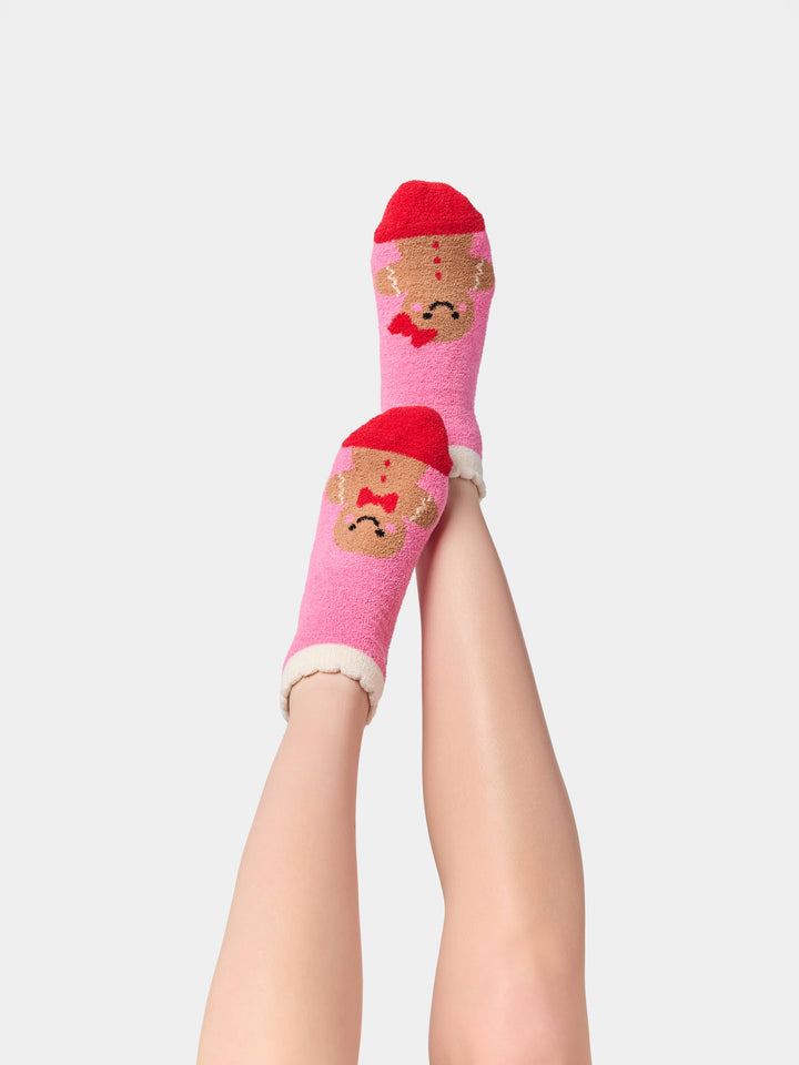 Fuzzy Socks - Gingerbread