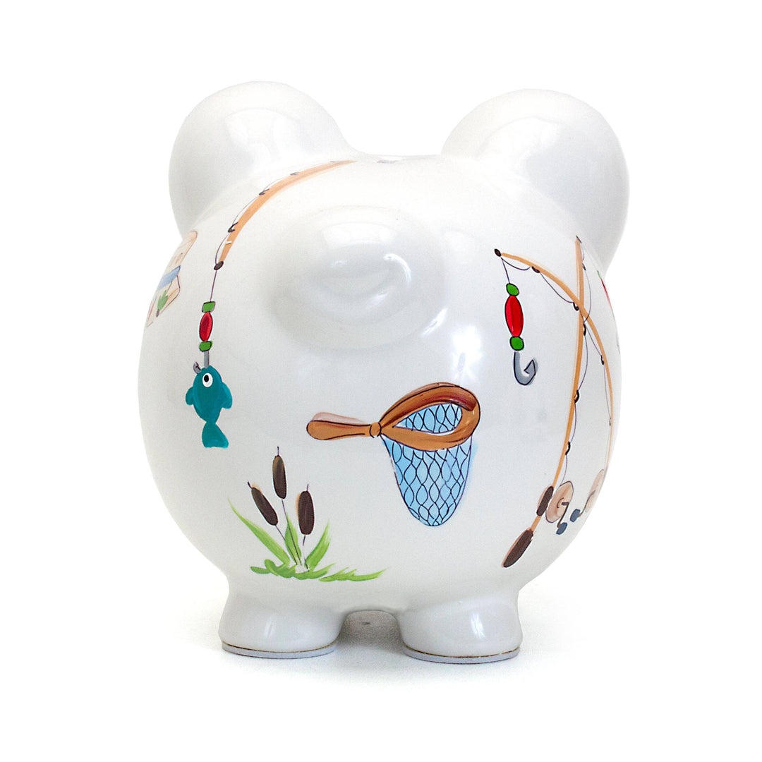 Large Piggy Bank - Gone Fishing