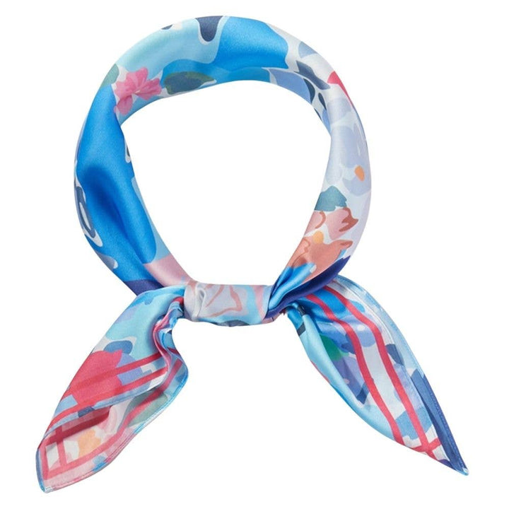 Cara - Blue Abstract Garden Scarf