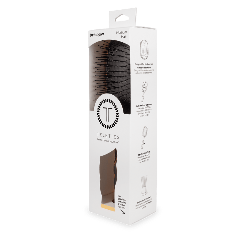 Teleties - Detangler Hair Brush for Medium Hair (Tortoise)