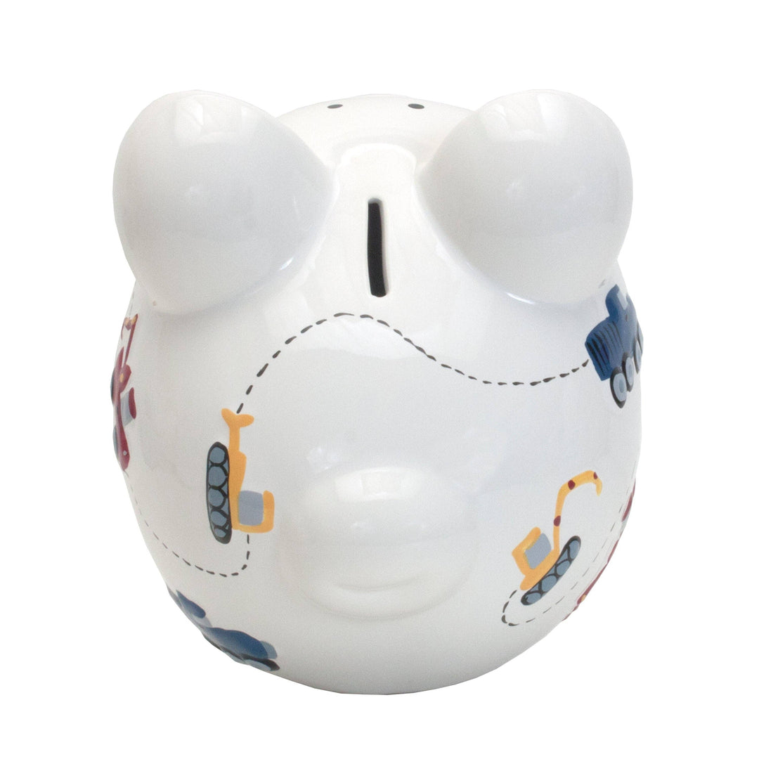 Large Piggy Bank - White Construction