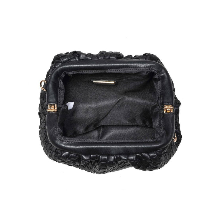 Tate - Woven Frame Clutch (Black)