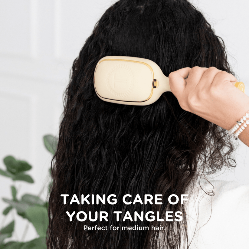 Teleties - Detangler Hair Brush for Medium Hair (Tan)