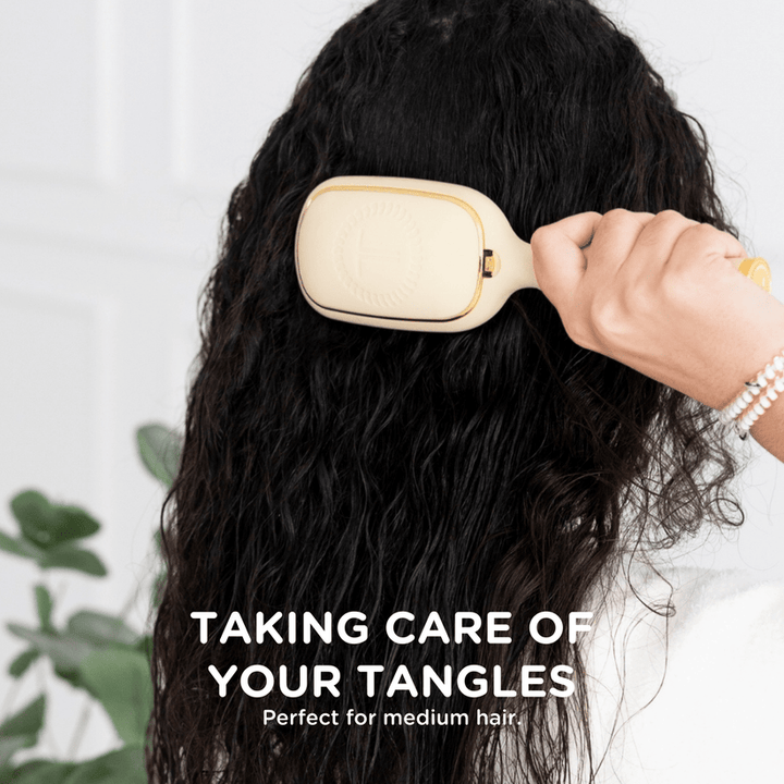 Teleties - Detangler Hair Brush for Medium Hair (Tan)