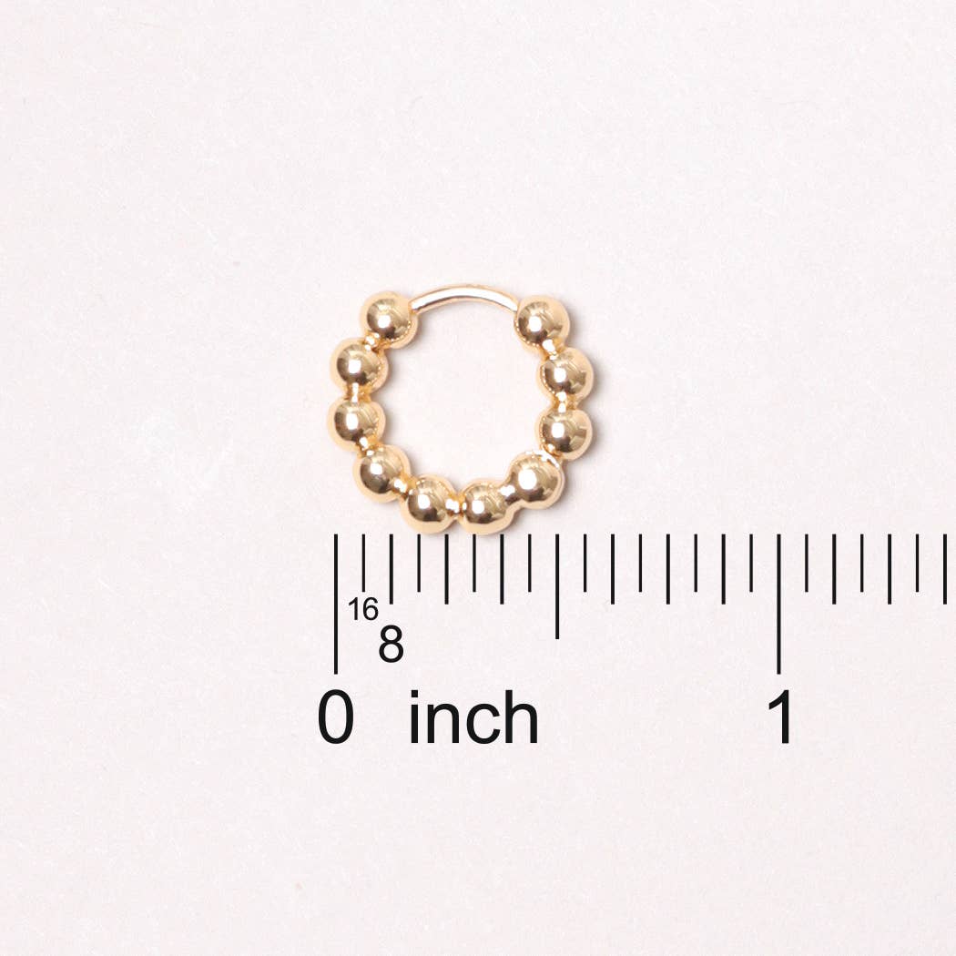 Taylor - 14K Gold-Dipped Ball Hoop Earrings