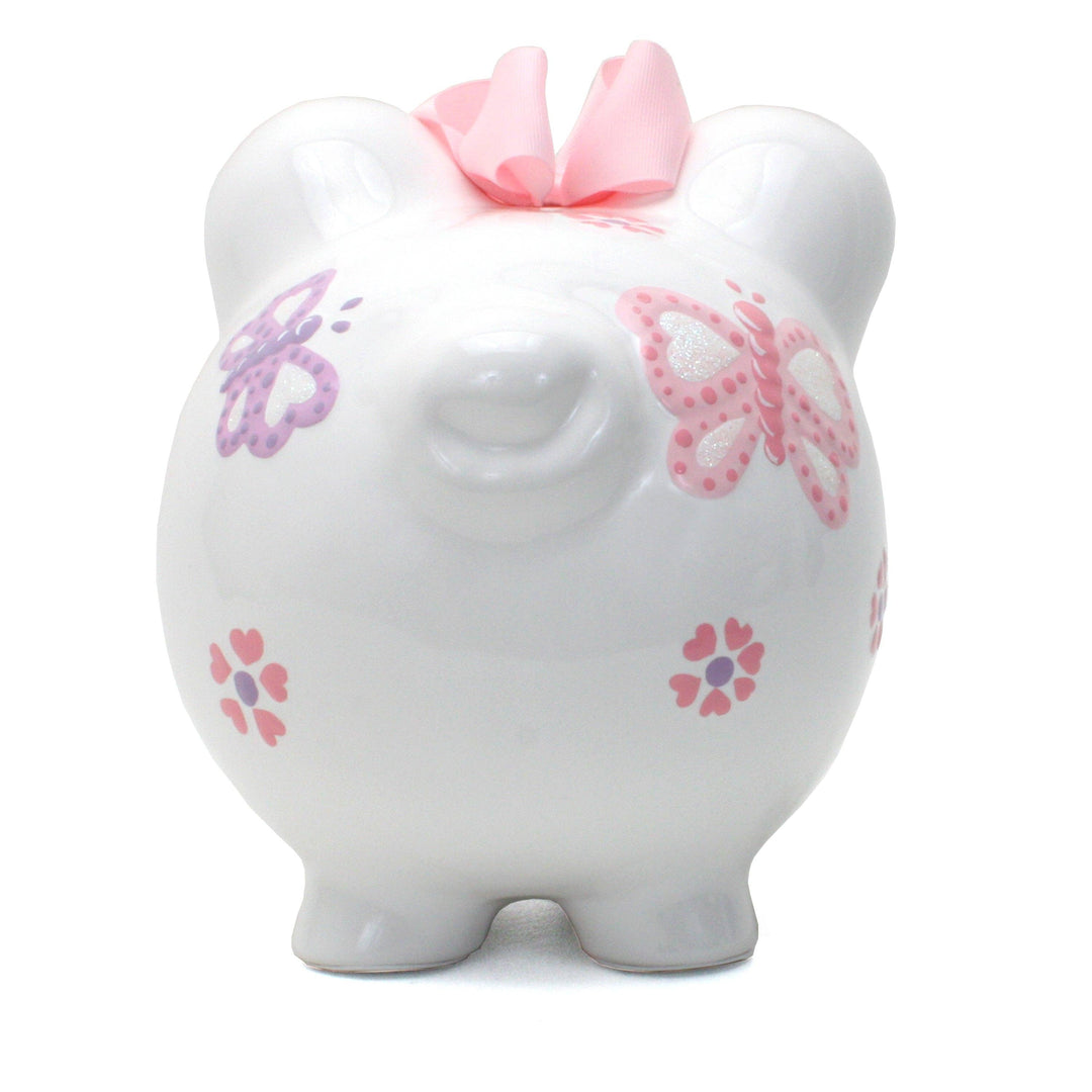 Large Piggy Bank - Butterflies