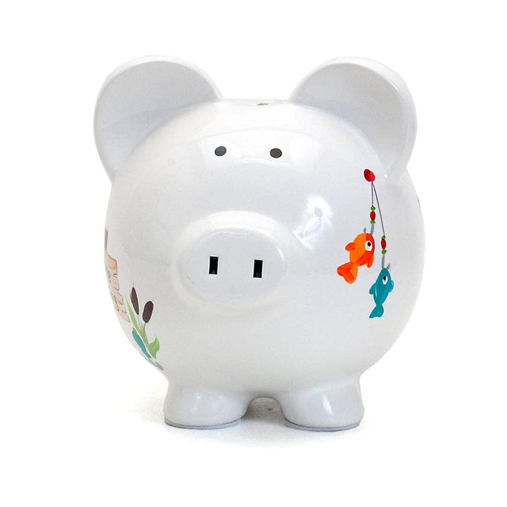 Large Piggy Bank - Gone Fishing