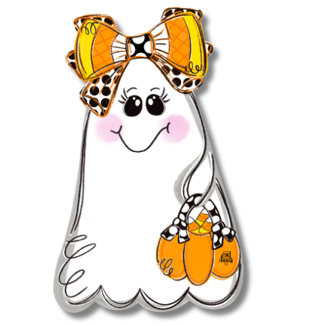 Door Hanger Attachment - Candy Corn Ghost