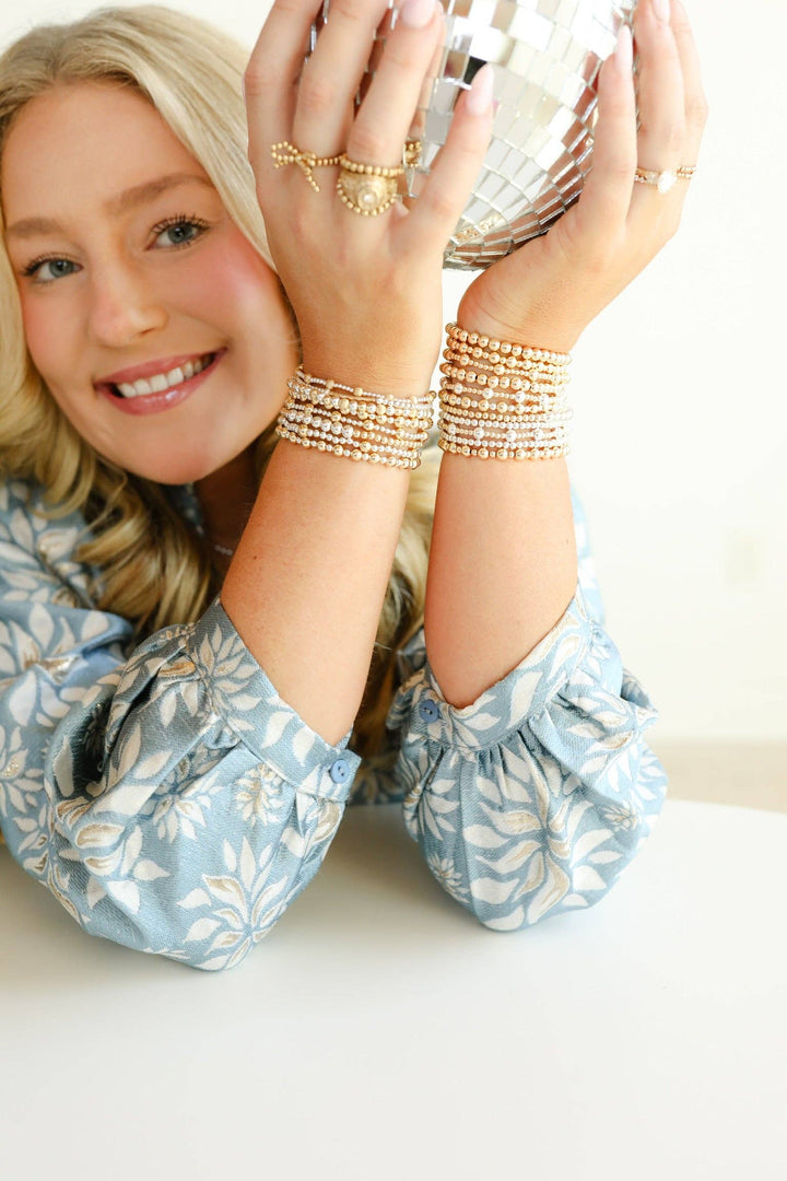 Beaded Blondes - Haven Mixed Metal Fluted Bracelet