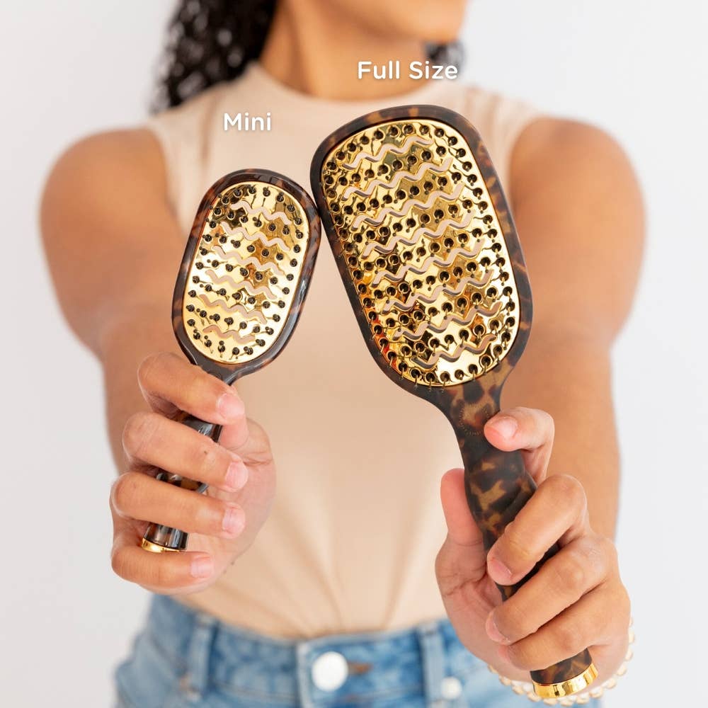 Teleties - Mini Vented Brush | Tortoise