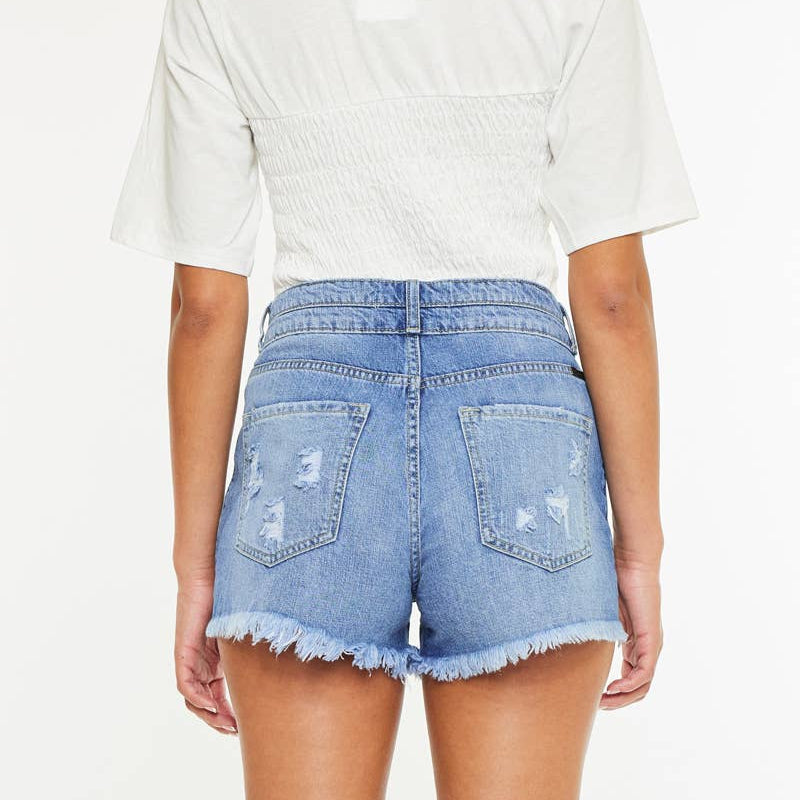 Stassi - High Rise Mom Denim Shorts