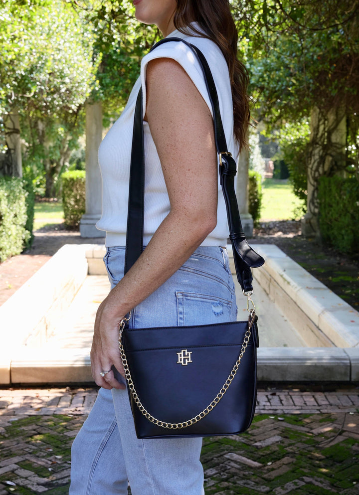Brielle - Bucket Crossbody Bag (Black)