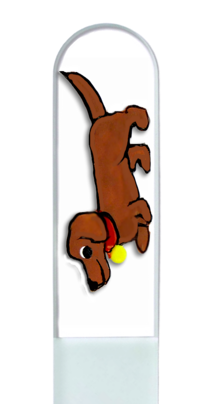 Glass Nail File - Dachshund Dog