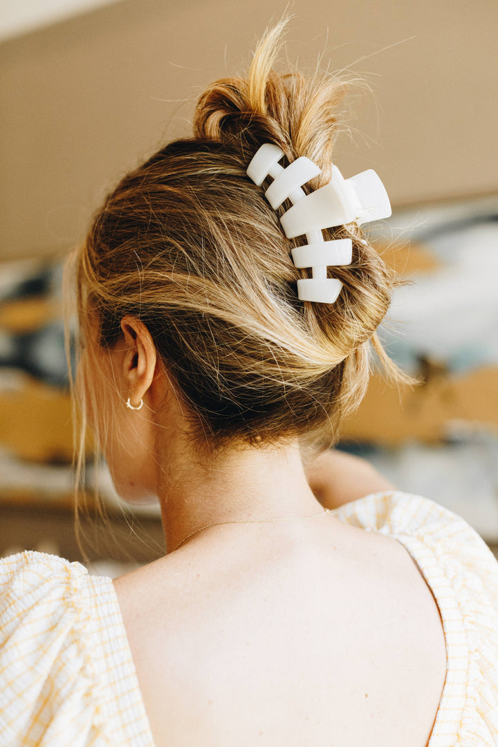 Teleties - Classic Hair Clip Coconut White (Large)