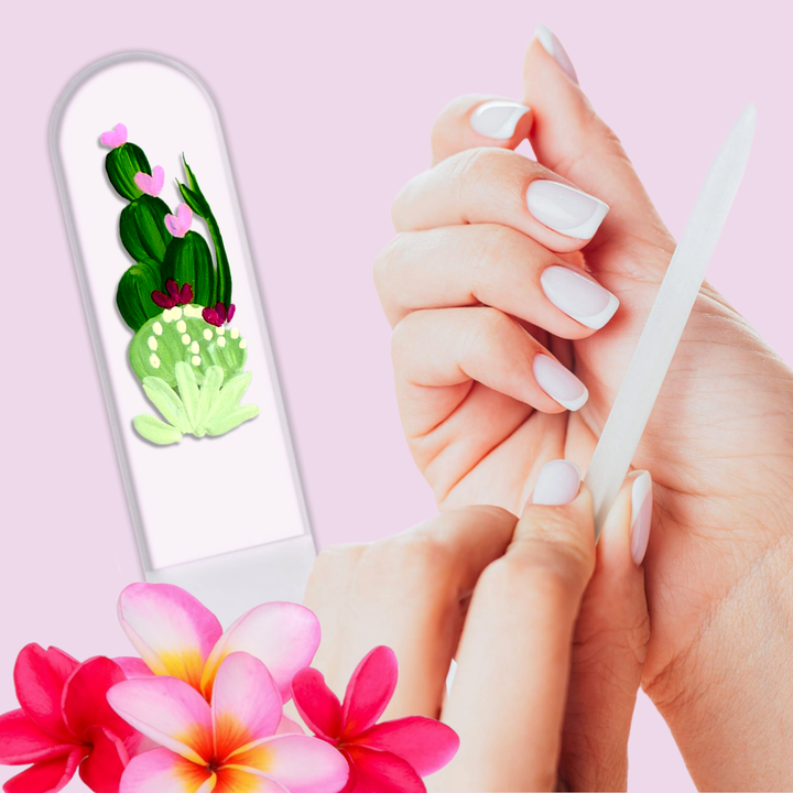 Glass Nail File - Cactus