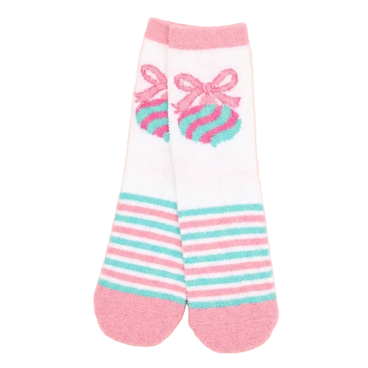 Fuzzy Christmas Socks - Ornament