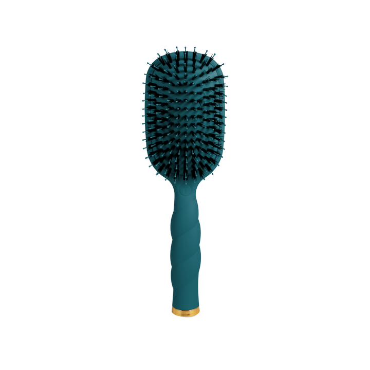 Teleties - Boar Bristle Hair Brush - Teal With It