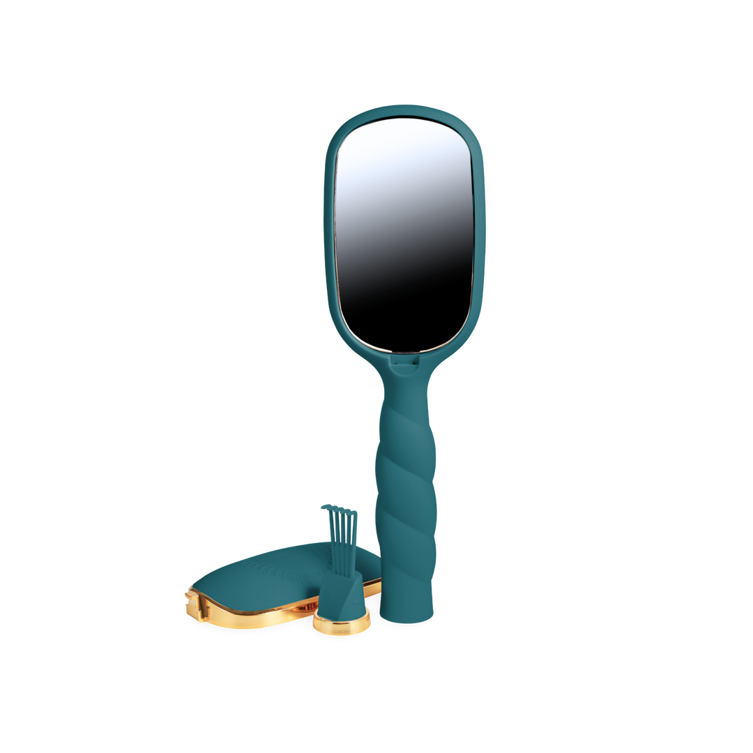Teleties - Boar Bristle Hair Brush - Teal With It
