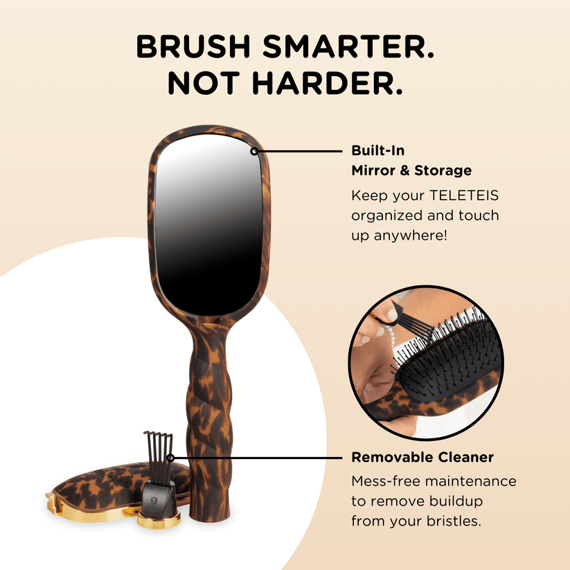 Teleties - Detangler Hair Brush for Fine Hair (Tortoise)