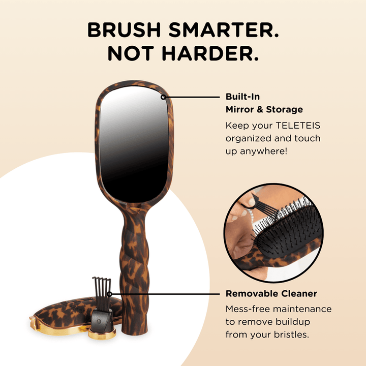Teleties - Detangler Hair Brush for Fine Hair (Tortoise)