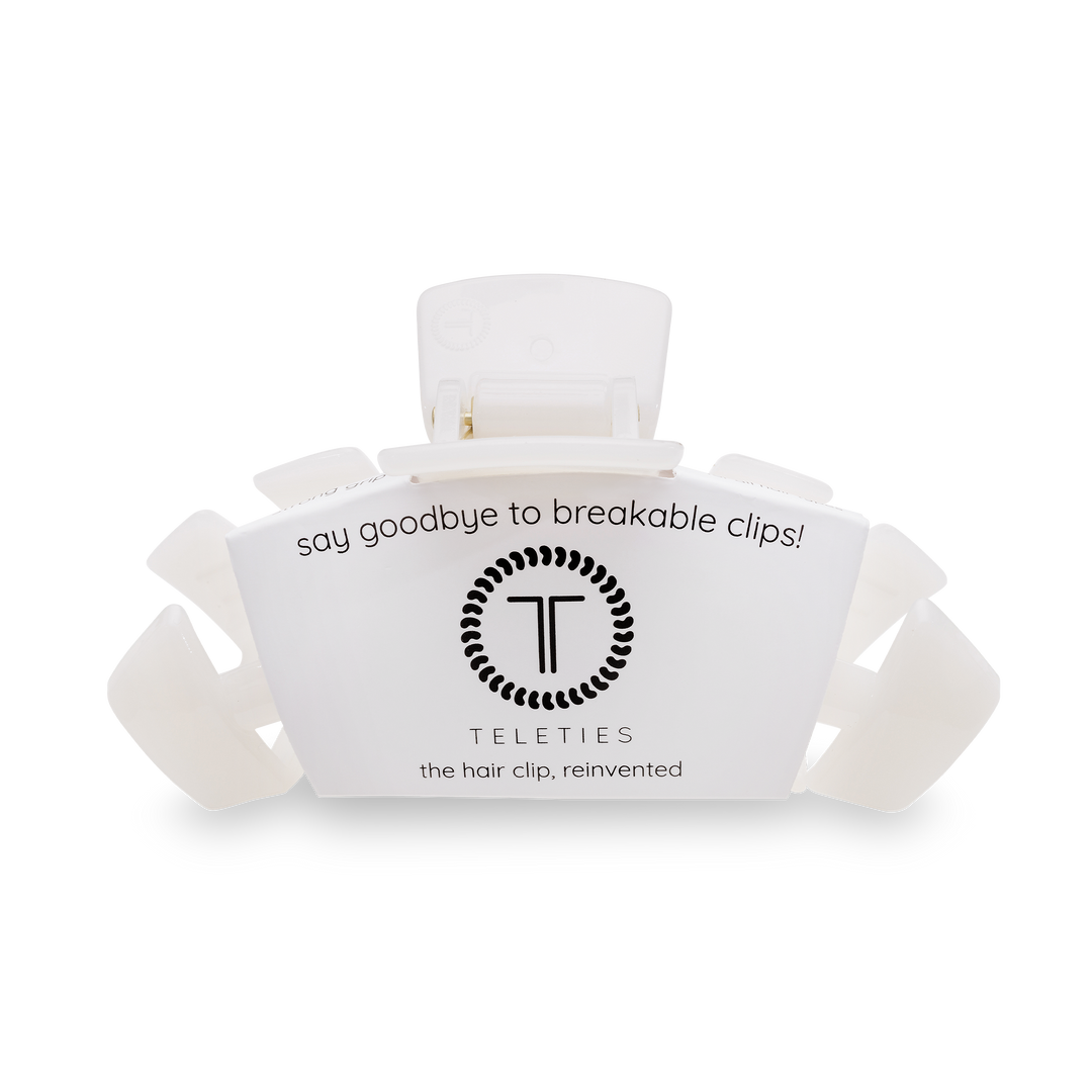 Teleties - Classic Hair Clip Coconut White (Large)