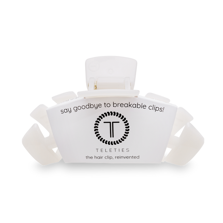 Teleties - Classic Hair Clip Coconut White (Large)