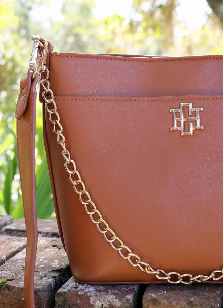 Brielle - Bucket Crossbody Bag (Camel)