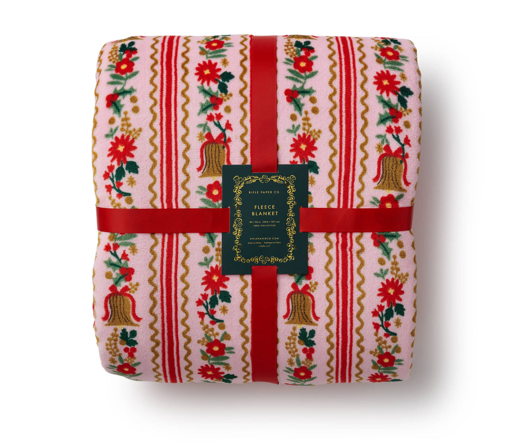 Rifle Paper - Holly Jolly Fleece Blanket