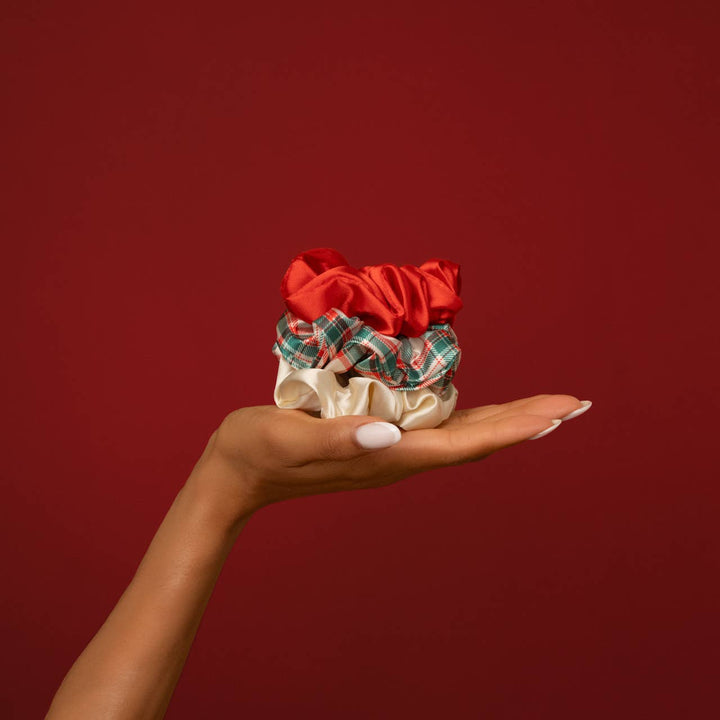 Kitsch - Holiday Scrunchies 3pc Set - Multi-color