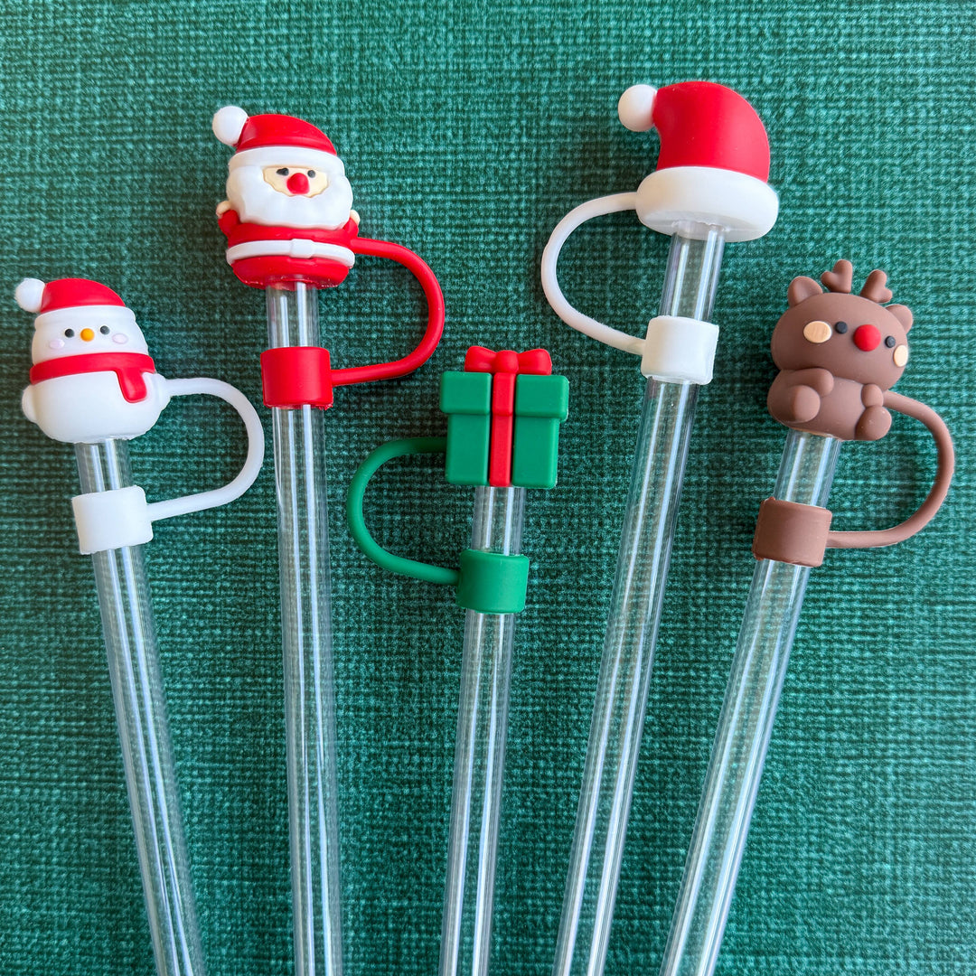 Straw Topper - Santa Hat