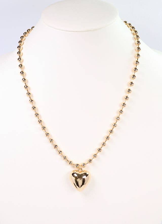 Betty Ann - Puff Heart Necklace