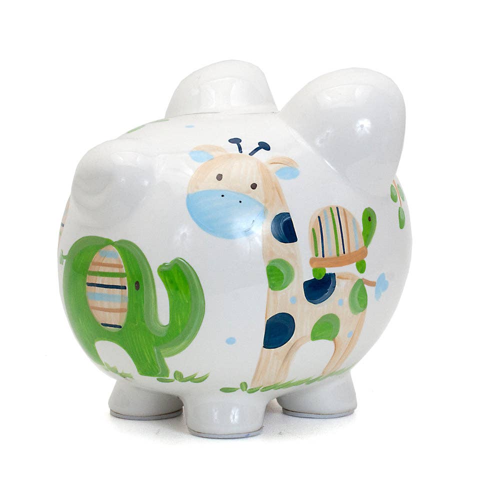 Large Piggy Bank - Blue Tropical Punch
