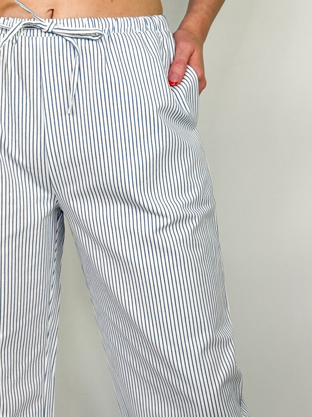 Whitley - Blue Striped Wide Leg Plants