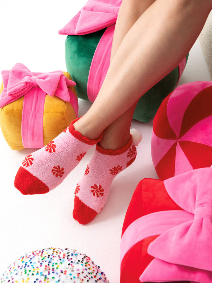 Pippa - Pink Peppermint Pom Socks