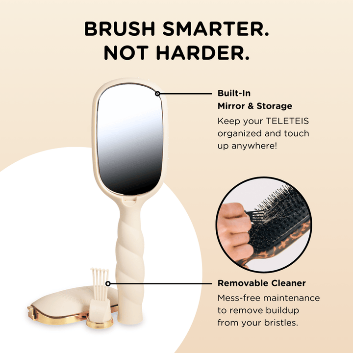 Teleties - Boar Bristle Hair Brush (Tan)