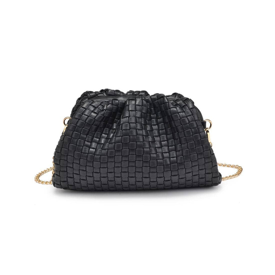 Tate - Woven Frame Clutch (Black)