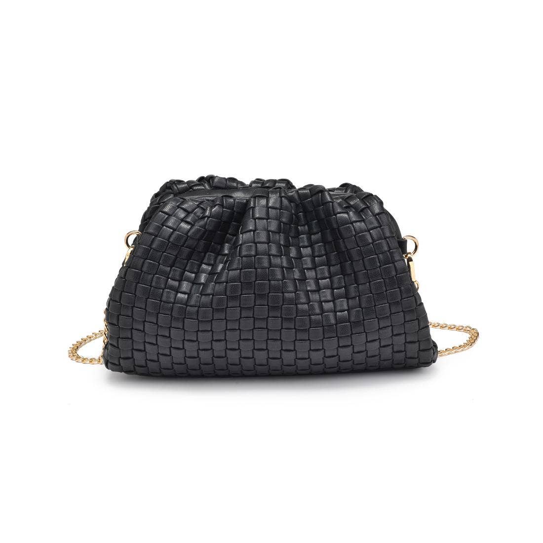Tate - Woven Frame Clutch (Black)