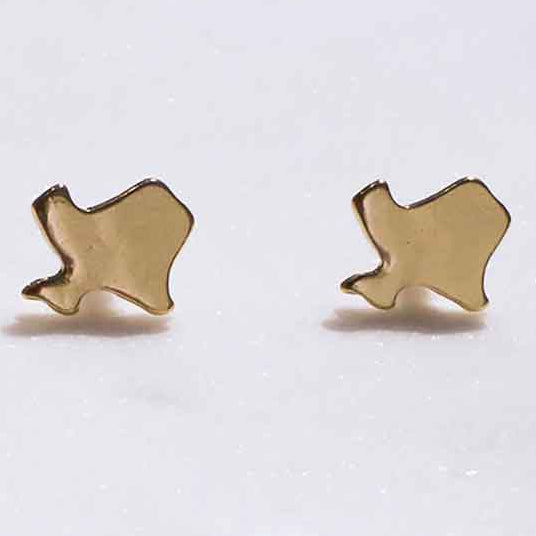 Gold Texas State Stud Earrings